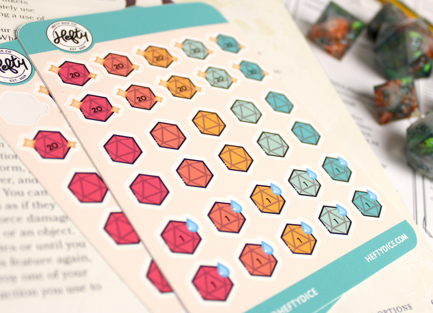 D20 A6 Sticker Sheet - CMYK