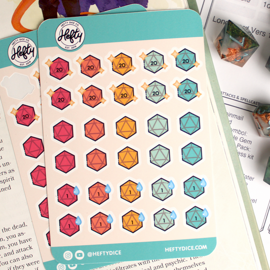 D20 A6 Sticker Sheet - CMYK